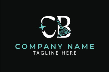 CB cleaning, CB lettermark logo, CB wordmark, CB monogram logo