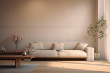 Living Room with Couch and Table