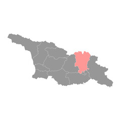 Mtskheta Mtianeti region map, administrative division of Georgia. Vector illustration.