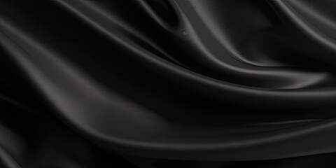 Fototapeta premium Velvet symphony. Artistic black texture resembling richness of velvet with abstract waves and elegant drapery perfect for adding touch of luxury and sophistication