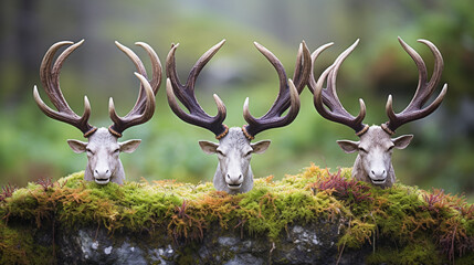 deer in the woods HD 8K wallpaper Stock Photographic Image 