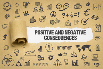 Positive and Negative Consequences - obrazy, fototapety, plakaty