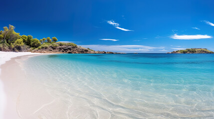 Fototapeta premium A Perfect Beach Day. Generative Ai