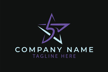 Obraz premium 5 star icon company logo