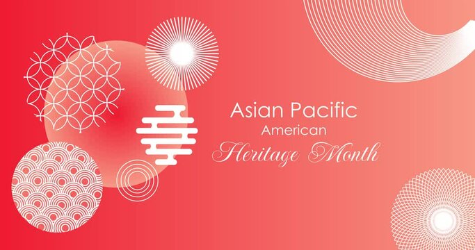 May Asian American and Pacific Islander Heritage Month. Chinese pattern. Asia Pacific American Heritage Month
