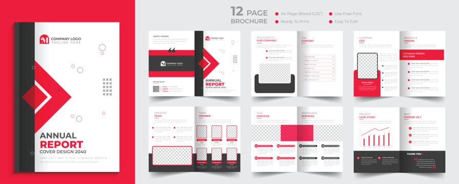 Business brochure template design corporate company profile layout design