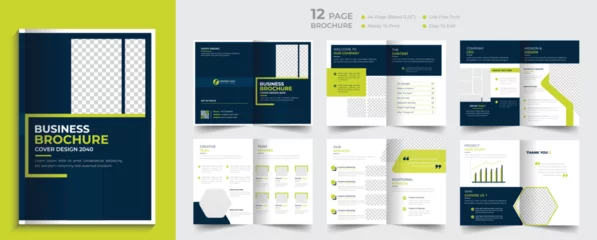 Foto op Canvas Business brochure template design corporate company profile layout design © Sagorarts