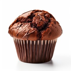 A Tempting Delight: The Irresistible Chocolate Muffin with a Bite vector art