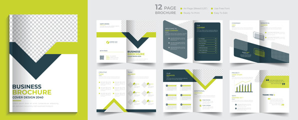 Business brochure template design corporate company profile layout design