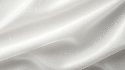 Obraz premium Ivory White Wallpaper Background Template Beautiful Quality Luxury Fabric Soft Smooth Texture Cotton Rayon Synthetic Nylon with Glitters Shimmering Cloth Textile Materials Solid Color Collection 16:9