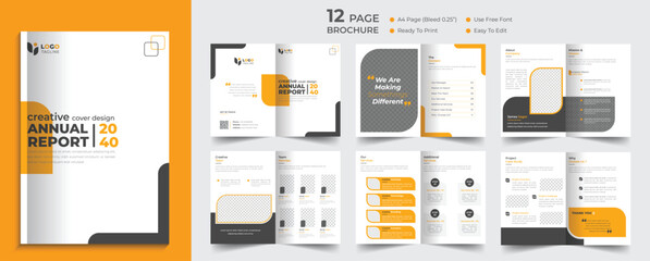 Business brochure template design corporate company profile layout design