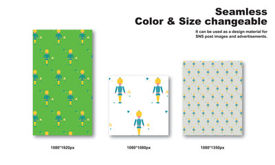 おもちゃの兵隊をモチーフにした背景パターン、シームレス、グラフィック素材