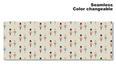 おもちゃの兵隊をモチーフにした背景パターン、シームレス、グラフィック素材