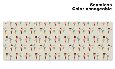 おもちゃの兵隊をモチーフにした背景パターン、シームレス、グラフィック素材