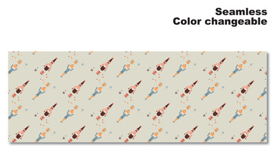 おもちゃの兵隊をモチーフにした背景パターン、シームレス、グラフィック素材