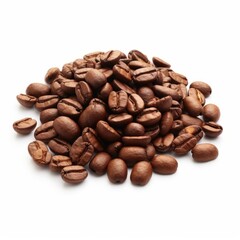 Naklejka premium A Mountain of Rich and Aromatic Coffee Beans on a Clean Canvas vector art