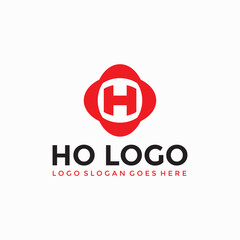 HO Letter logo vector image
