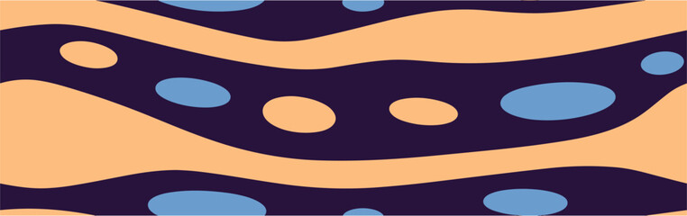 Abstract colorful funky background. Template for design of a flyer, presentation. Composition of simple geometric shapes background. Seamless.