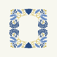 Merry Christmas and Happy New Year illustration. Modern trendy Matisse minimal style. Hand drawn design for wallpaper, wall decor, print, postcard, cover, template, banner.