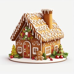 Fototapeta na wymiar Gingerbread isolated on a white background. Christmas cookies.