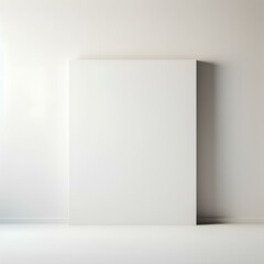 empty white room with white wall generated ai