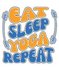 Retro Funny yoga Craft Design. T-shirt Design. Illustration