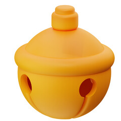 3d illustration of decorated Christmas bells