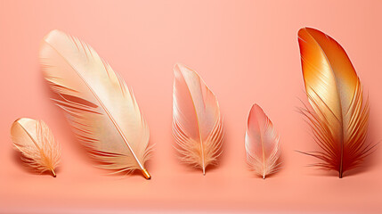 white feather on red background HD 8K wallpaper Stock Photographic Image 