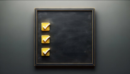 Chalkboard Checklist with Ticked Boxes