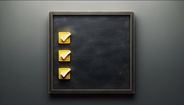 Chalkboard Checklist with Ticked Boxes