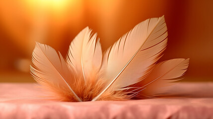 feather on a black background HD 8K wallpaper Stock Photographic Image 