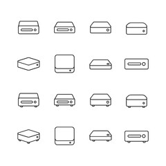 Obraz premium Mini Pc line icon design illustration