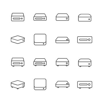 Mini Pc line icon design illustration