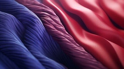 Weave cloth material into defined idea, rendered three-dimensionally.
