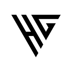Triangle Letter HG Monogram Logo