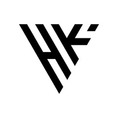 Triangle Letter HK Monogram Logo