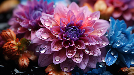 A macro snapshot affording an exquisite look at the vibrant colors and intricate features of newly opened blossoms, exhibiting Nature's splendor.