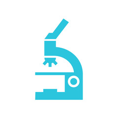 Scientific research science microscope icon. From blue icon set.