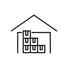 warehouse line icon design illustration