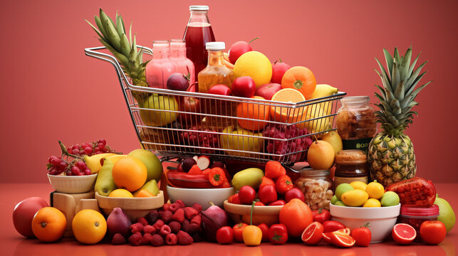 fruits and vegetables HD 8K wallpaper Stock Photographic Image 