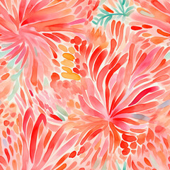Seamless abstract pattern with watercolor effect