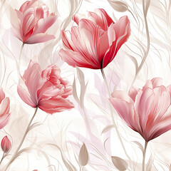 Light pattern of tulips