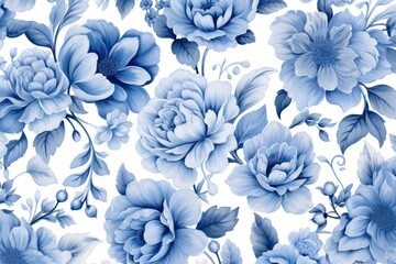 Blue floral background wedding advertisement design