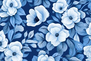 Blue floral background wedding advertisement design