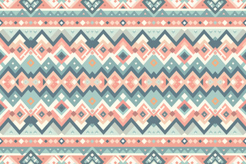 pastel color vintage ethnic oriental ikat seamless traditional pattern. design for background, carpet, wallpaper backdrop, clothing, wrapping, fabric. vector.