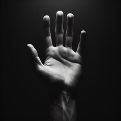 Fototapeta premium Human hand in studio