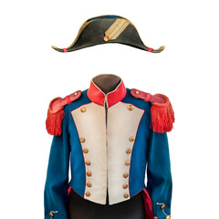 Vintage Napoleon costume with hat - obrazy, fototapety, plakaty