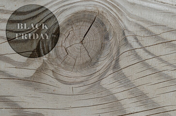 black friday poster on wooden background
