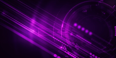 2d illustration Abstract futuristic electronic circuit technology background
