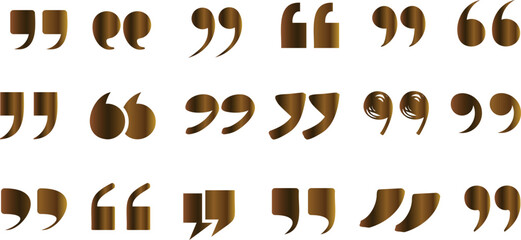 quotation marks and  comma vector illustration Ideal for typography, punctuation, and communication themes. Perfect for enhancing text, speech, dialogue, and conversation visuals